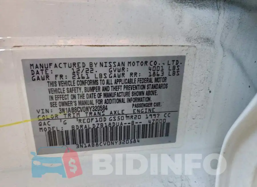 3N1AB8CV0NY320584 Photo# 14