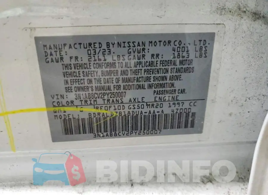 3N1AB8CV2PY250007 Photo# 12