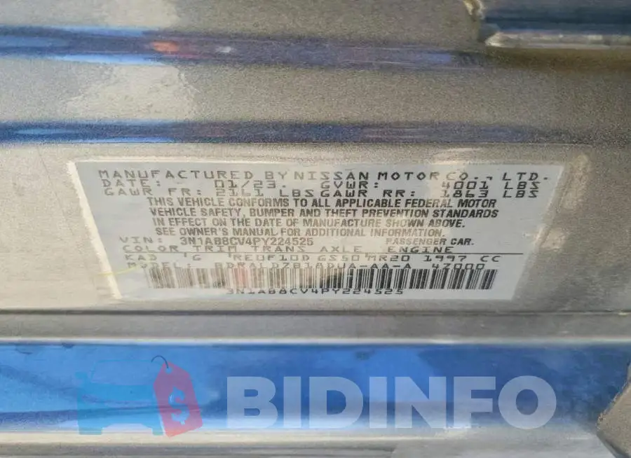 3N1AB8CV4PY224525 Photo# 12