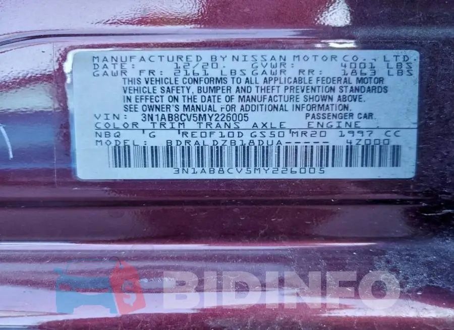 3N1AB8CV5MY226005 Photo# 12