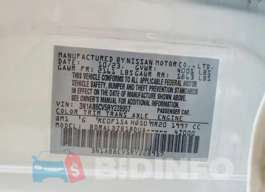 3N1AB8CV5RY228957 Photo# 12