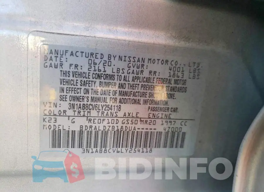 3N1AB8CV6LY254118 Photo# 13