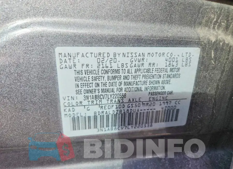 3N1AB8CV7LY220558 Photo# 13