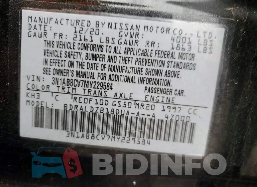 3N1AB8CV7MY229584 Photo# 12