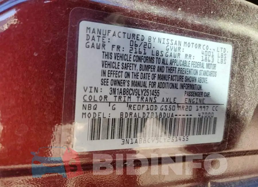 3N1AB8CV9LY251455 Photo# 12