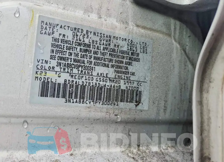 3N1AB8CV9PY300241 Photo# 12