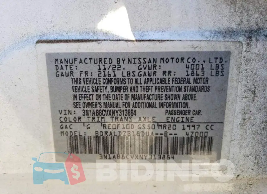 3N1AB8CVXNY313884 Photo# 13