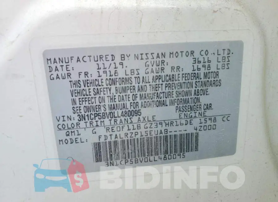 3N1CP5BV0LL480095 Photo# 12