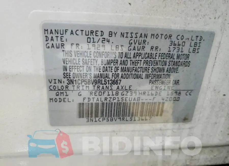 3N1CP5BV9RL513667 Photo# 12