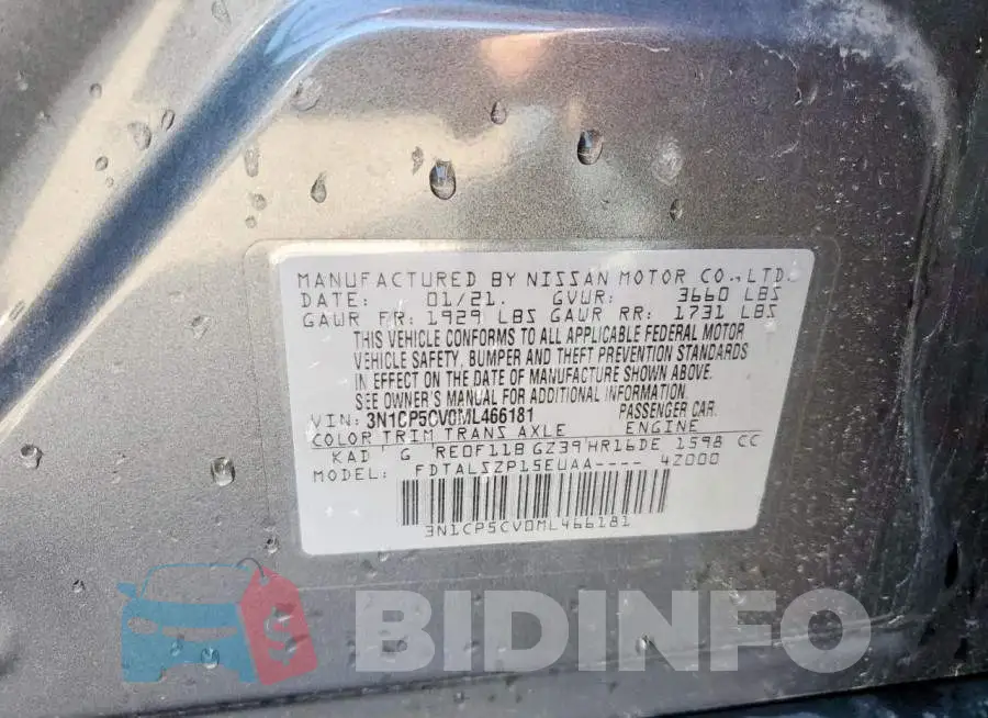 3N1CP5CV0ML466181 Photo# 13