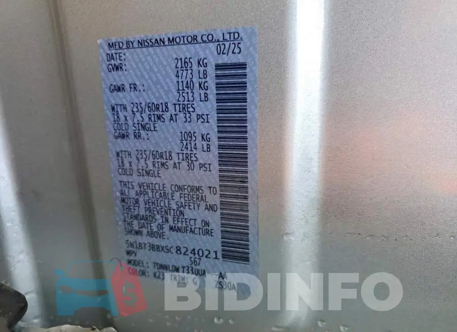 5N1BT3BBXSC824021 Photo# 13