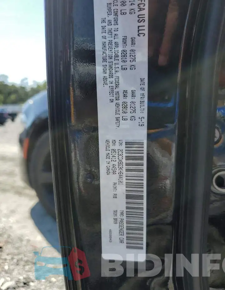 2C3CDXBG3KH644101 Photo# 13