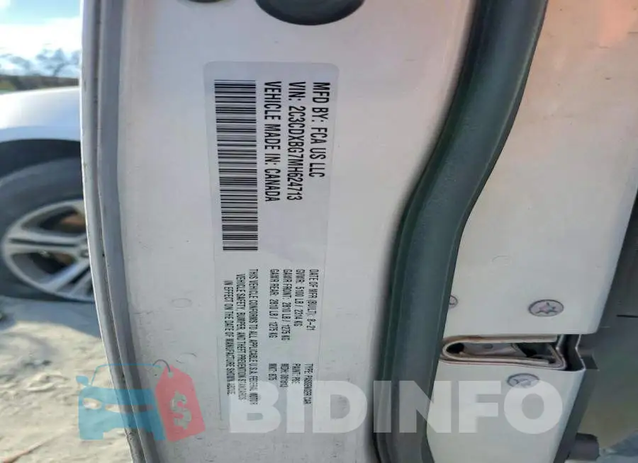 2C3CDXBG7MH624713 Photo# 12