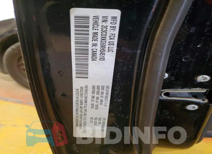 2C3CDXKG6MH545193 Photo# 12