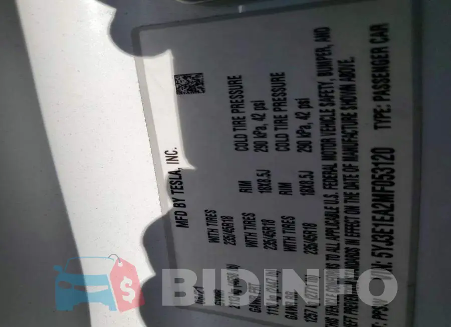 5YJ3E1EA2MF053120 Photo# 13