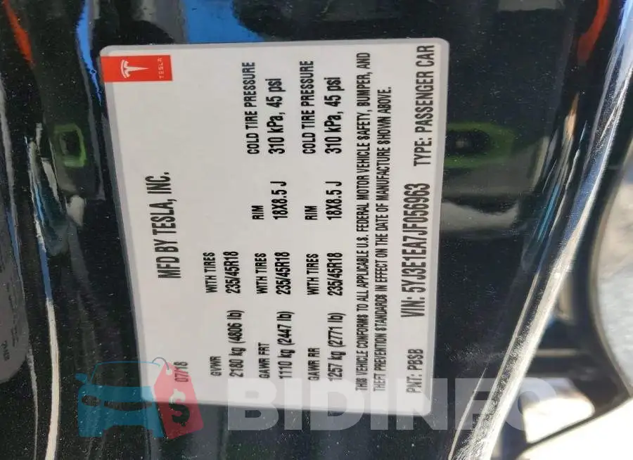 5YJ3E1EA7JF056963 Photo# 12
