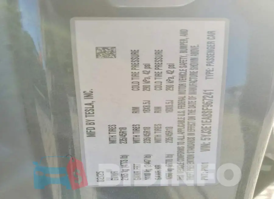 5YJ3E1EA8SF967241 Photo# 13