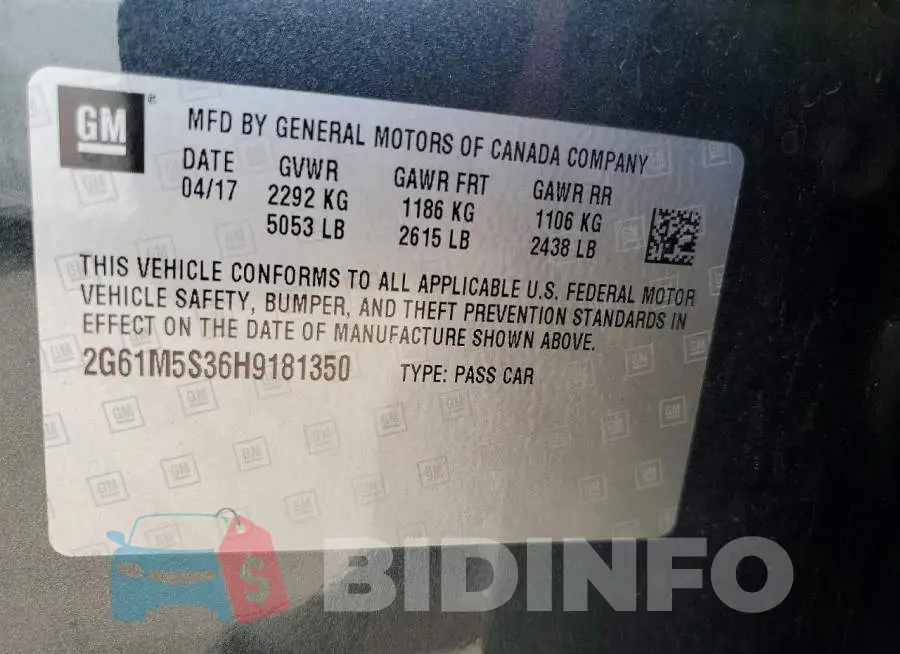 2G61M5S36H9181350 Photo# 8