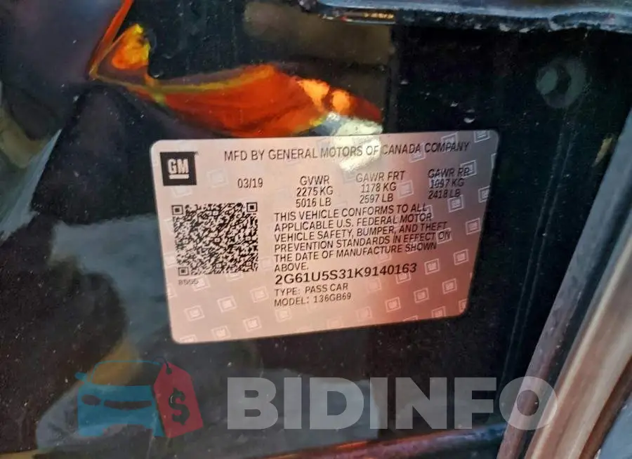 2G61U5S31K9140163 Photo# 12
