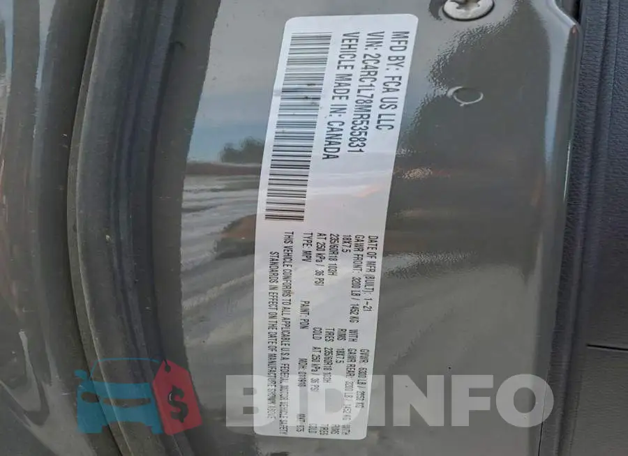 2C4RC1L78MR535831 Photo# 13