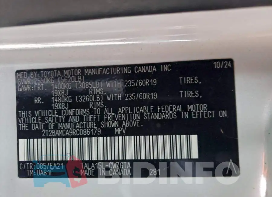 2T2BAMCA9RC086179 Photo# 13