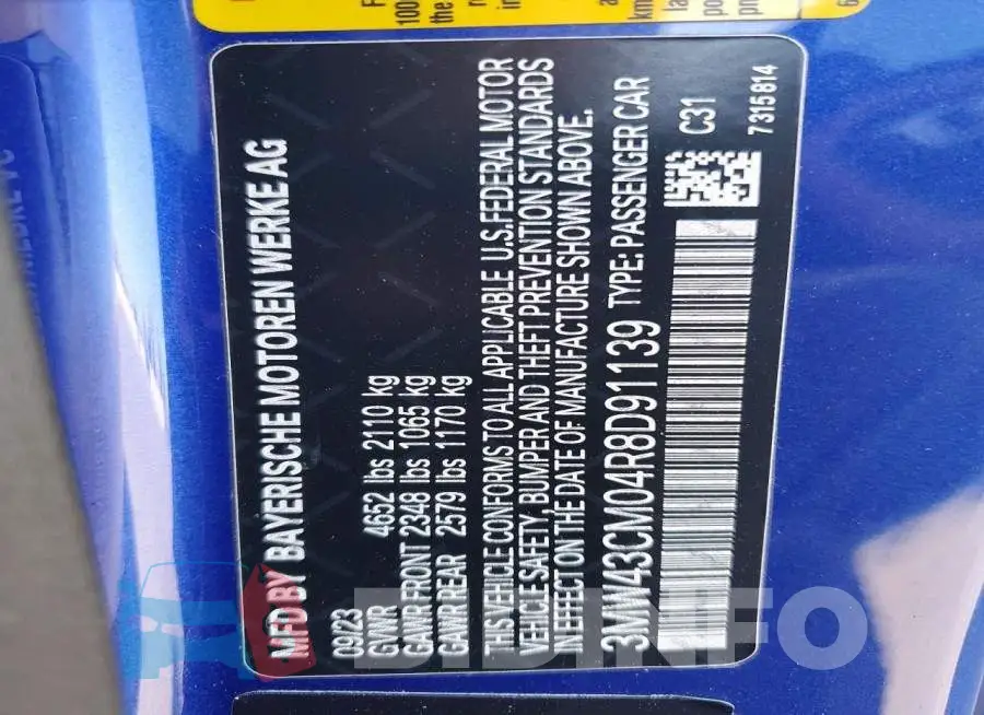 3MW43CM04R8D91139 Photo# 12