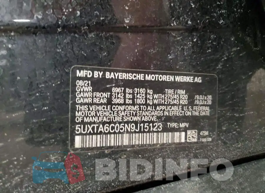 5UXTA6C05N9J15123 Photo# 13