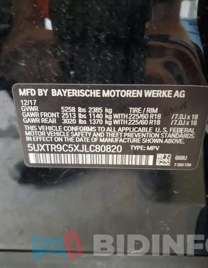 5UXTR9C5XJLC80820 Photo# 13