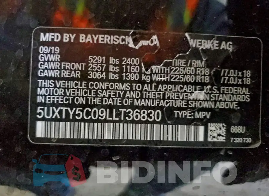 5UXTY5C09LLT36830 Photo# 13