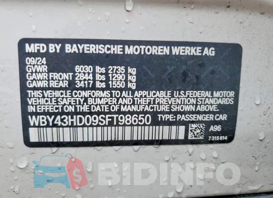 WBY43HD09SFT98650 Photo# 12