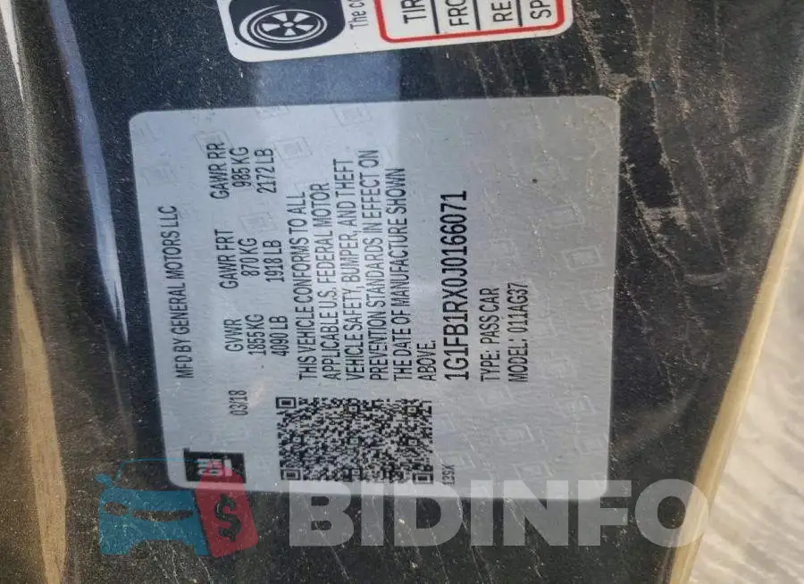 1G1FB1RX0J0166071 Photo# 13