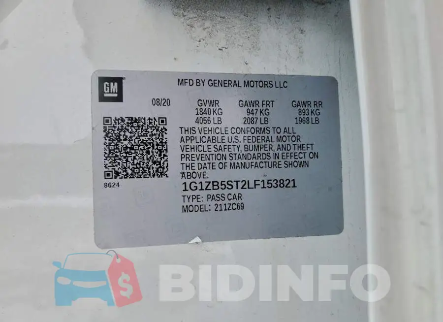1G1ZB5ST2LF153821 Photo# 13