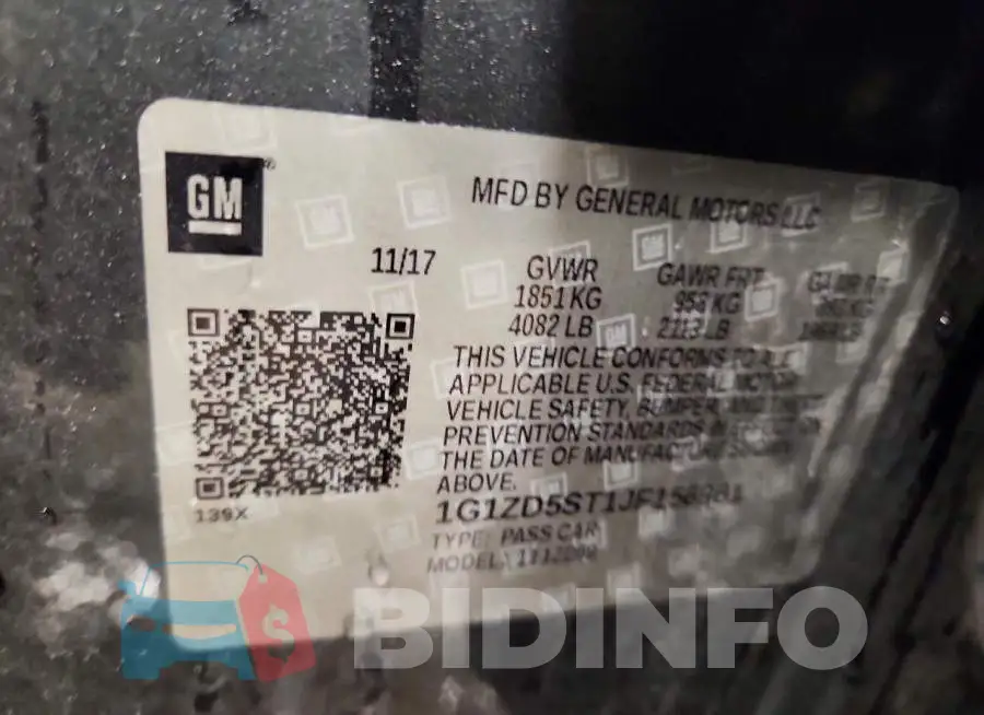 1G1ZD5ST1JF156961 Photo# 13