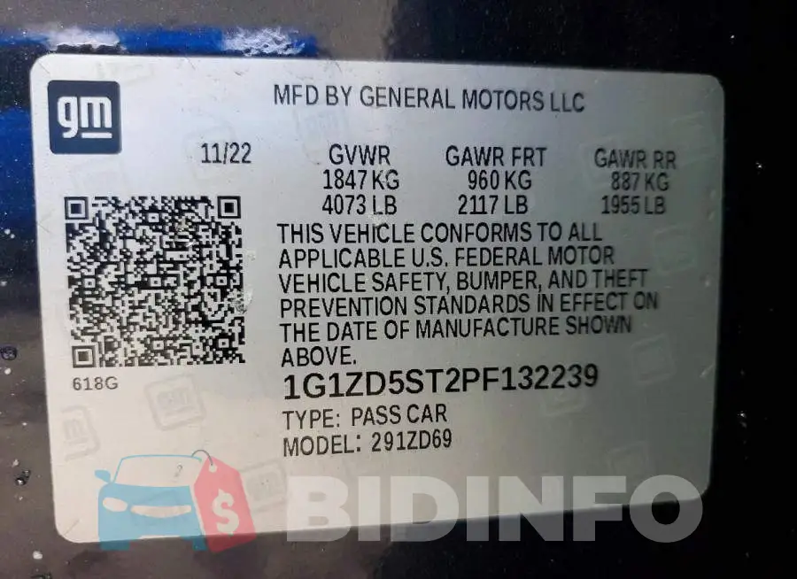 1G1ZD5ST2PF132239 Photo# 12