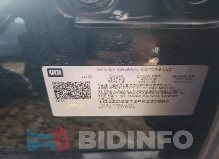 1G1ZD5ST2PF137683 Photo# 12