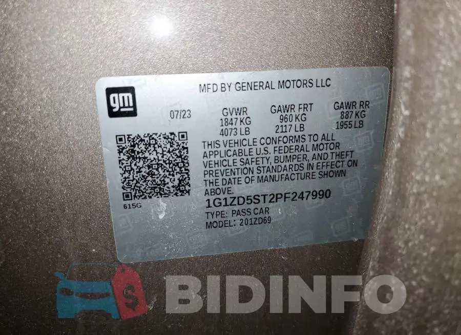 1G1ZD5ST2PF247990 Photo# 12