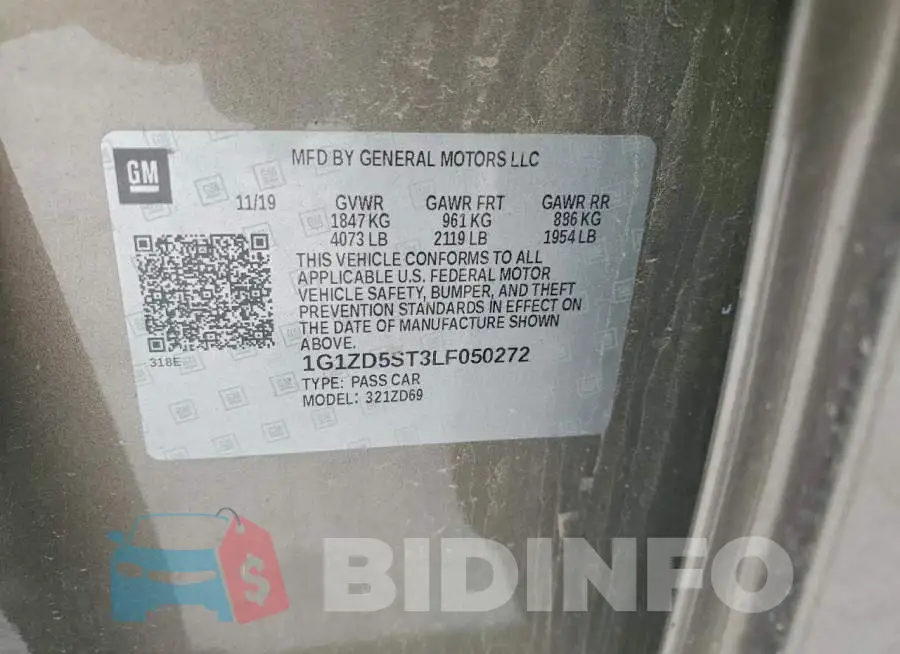 1G1ZD5ST3LF050272 Photo# 12