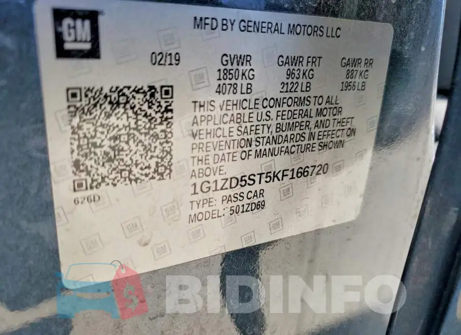 1G1ZD5ST5KF166720 Photo# 12