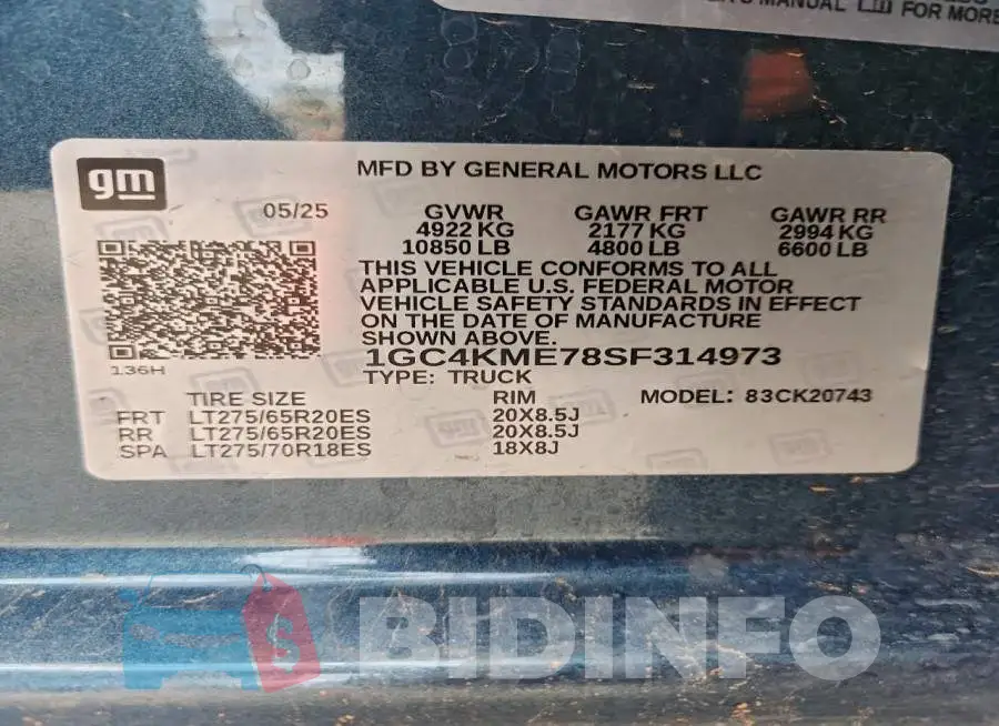 1GC4KME78SF314973 Photo# 12