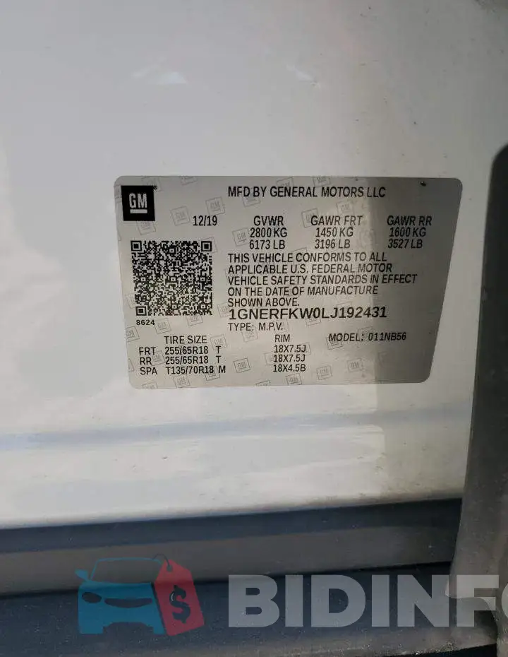 1GNERFKW0LJ192431 Photo# 13