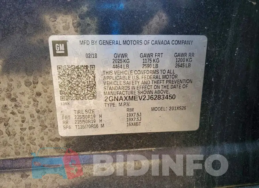 2GNAXMEV2J6283450 Photo# 12