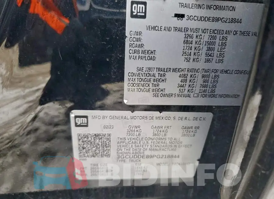 3GCUDDE89PG218844 Photo# 12