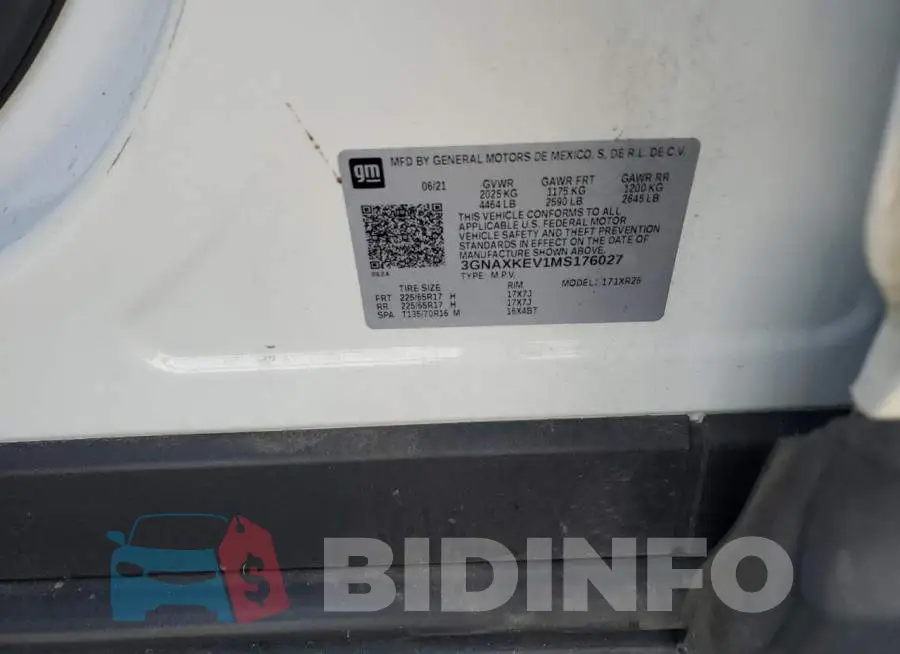 3GNAXKEV1MS176027 Photo# 13