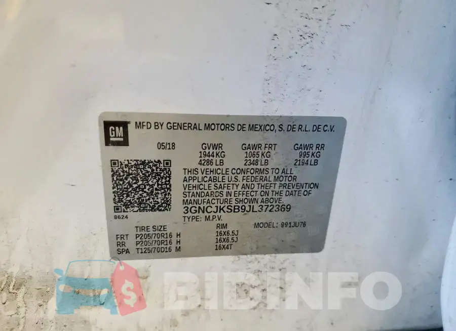 3GNCJKSB9JL372369 Photo# 13