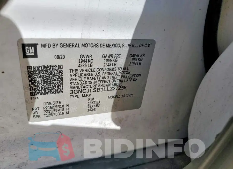3GNCJLSB1LL327256 Photo# 13