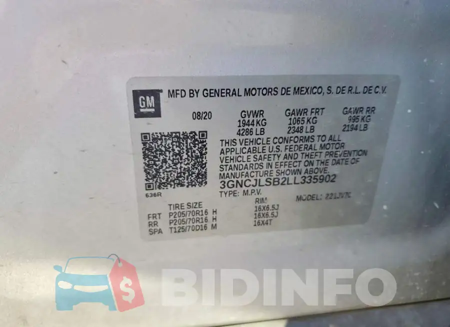 3GNCJLSB2LL335902 Photo# 12