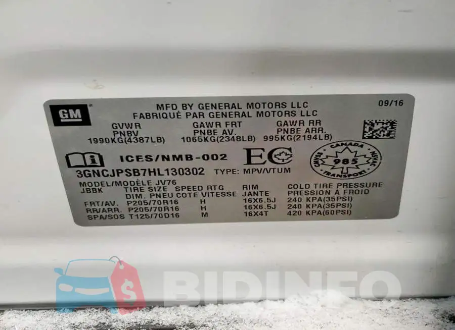 3GNCJPSB7HL130302 Photo# 13