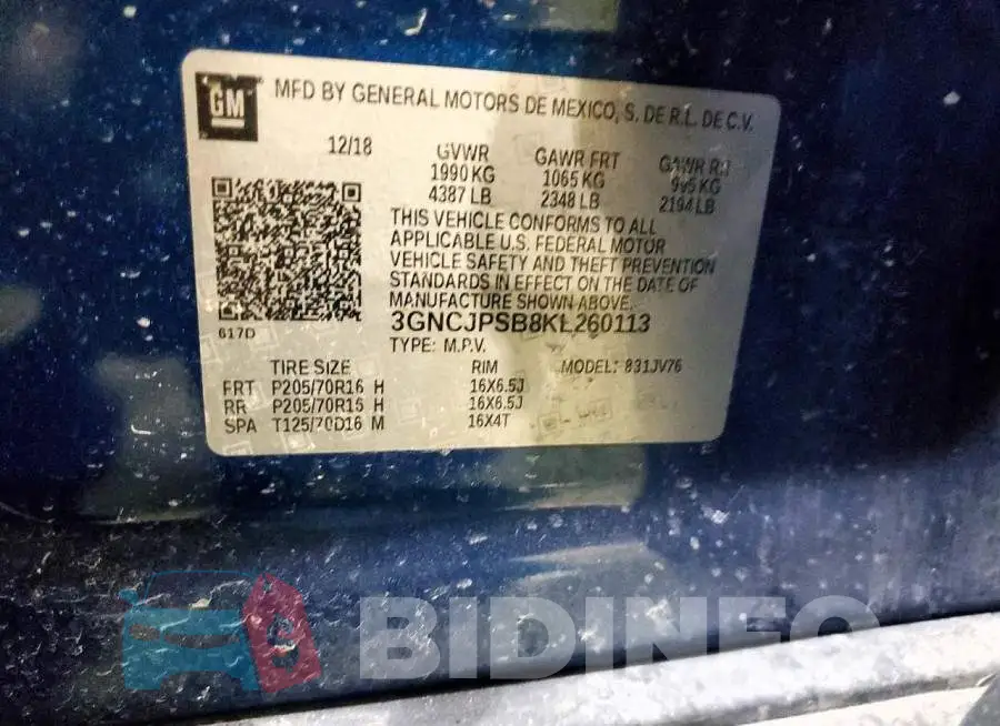 3GNCJPSB8KL260113 Photo# 14
