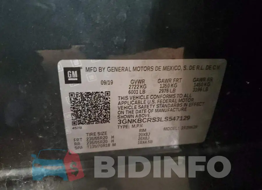 3GNKBCRS3LS547129 Photo# 13
