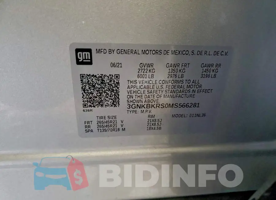 3GNKBKRS0MS566281 Photo# 13